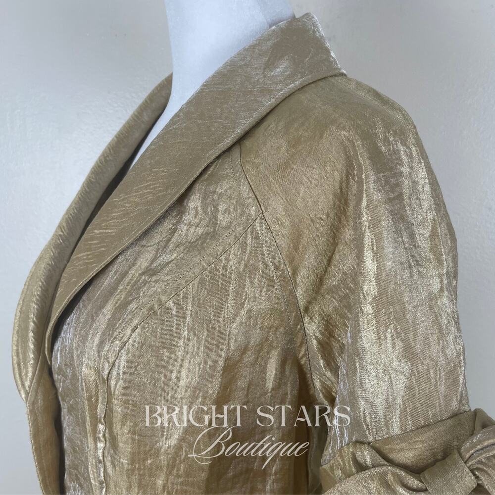 Super Rare Gold Blazer ASO Rory Gilmore Girls Metallic Shimmer Vintage Y2K - Picture 12 of 15